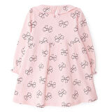 HelloBaby Kız Bebek Elbise Forest Flower Düğmeli Uzun Kol