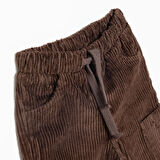 HelloBaby Erkek Bebek Camp Life Eşofman Alt Fitilli Kadife Dokuma Lastikli Paça