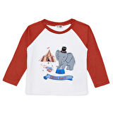 HelloBaby Erkek Bebek Circus Uzun Kol Tshirt Bisiklet Yaka Uzun Kol