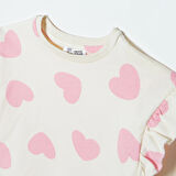 HelloBaby Kız Bebek Eşofman Takımı Monochrome Bisiklet Yaka Lastikli Paça