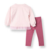 HelloBaby Kız Bebek Bluz - Tayt Enjoy Bear İki İplik Uzun Kol Reçme Paça