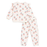 HelloBaby Kız Bebek Winter Cherry Eşofman Takımı Uzun Kol Lastikli Paça