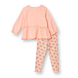 HelloBaby Kız Bebek Winter Cherry Bluz-Tayt Kaşkorse Reçme Paça