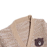 HelloBaby Erkek Bebek Hello Cute Bear Triko Hırka Düğmeli V Yaka Uzun Kol