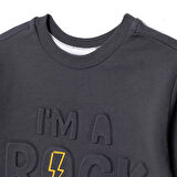 HelloBaby Erkek Bebek Cool Boy Uzun Kol Tshirt İki İplik Bisiklet Yaka Uzun Kol