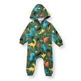 HelloBaby Erkek Bebek Polar Patiksiz Tulum Fermuarlı Uzun Kol Ribanalı Paça