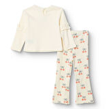 HelloBaby Kız Bebek Winter Cherry Bluz-Tayt Reçme Paça