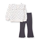 HelloBaby Kız Bebek Monochrome Bluz-Tayt Uzun Kol Reçme Paça
