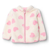 HelloBaby Kız Bebek Monochrome Welsoft Hırka Peluş Uzun Kol