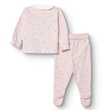 Bebetto Kız Bebek Yenidoğan Tiny Florist Sweatshirt-Patikli Alt Süprem Fırfırlı Yaka Uzun Kol