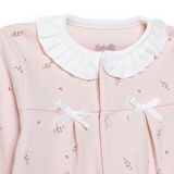 Bebetto Kız Bebek Yenidoğan Tiny Florist Sweatshirt-Patikli Alt Süprem Fırfırlı Yaka Uzun Kol