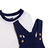 HelloBaby Erkek Bebek Salopet-Sweatshirt İki İplik Bisiklet Yaka Uzun Kol Reçme Paça