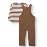 HelloBaby Erkek Bebek Salopet-Sweatshirt İki İplik Bisiklet Yaka Uzun Kol Reçme Paça