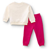 Looney Tunes Kız Bebek Eşofman Takımı Üç İplik Bisiklet Yaka Uzun Kol Ribanalı Paça