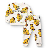 Disney Erkek Bebek Eşofman Takımı Şardonlu Bisiklet Yaka Uzun Kol Ribanalı Paça