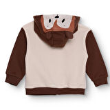 HelloBaby Erkek Bebek Woodland 1 Kapüşonlu Hırka Üç İplik Kapüşonlu Yaka Uzun Kol