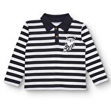 HelloBaby Erkek Bebek Cool Boy Uzun Kol Tshirt Pike Gömlek Yaka