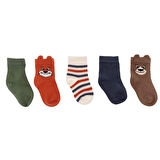 HelloBaby Erkek Bebek 5'li Soket Çorap