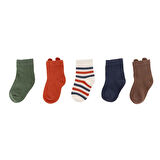 HelloBaby Erkek Bebek 5'li Soket Çorap