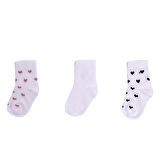 HelloBaby Kız Bebek 3lü Soket Çorap