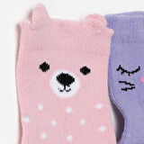 HelloBaby Kız Bebek 3lü Soket Çorap