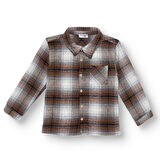 HelloBaby Erkek Bebek Gömlek Düğmeli Kapüşonlu Yaka Uzun Kol