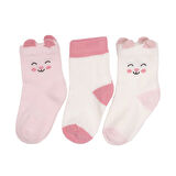 HelloBaby Kız Bebek 3lü Soket Çorap
