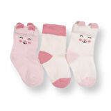 HelloBaby Kız Bebek 3lü Soket Çorap