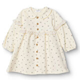 Bebetto Kız Bebek Cutie Elbise İki İplik Bebe Yaka Uzun Kol