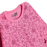 HelloBaby Kız Bebek Uzun Kol Pijama Takımı İnterlok Bisiklet Yaka Reçme Paça