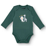 HelloBaby Erkek Bebek Uzun Kol Body İnterlok Zarf Yaka Uzun Kol