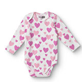 HelloBaby Kız Bebek Uzun Kol Body Ribana Zarf Yaka Uzun Kol