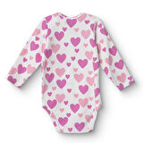 HelloBaby Kız Bebek Uzun Kol Body Ribana Zarf Yaka Uzun Kol