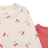 HelloBaby Kız Bebek 2li Uzun Kol Body Ribana Çıtçıtlı Yaka Uzun Kol