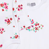 HelloBaby Kız Bebek 2li Uzun Kol Body Çıtçıtlı Yaka Uzun Kol Ribana Paça