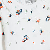 HelloBaby Kız Bebek Uzun Kol Body Ribana Çıtçıtlı Yaka Uzun Kol