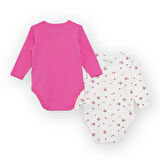 HelloBaby Kız Bebek 2li Uzun Kol Body Ribana Çıtçıtlı Yaka