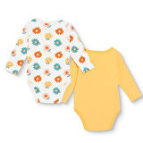 HelloBaby Kız Bebek 2li Uzun Kol Body İnterlok Çıtçıtlı Yaka Uzun Kol