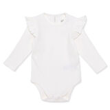 HelloBaby Kız Bebek Uzun Kol Body Fırfırlı Yaka Uzun Kol