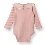 HelloBaby Kız Bebek Uzun Kol Body İnterlok Modelli Yaka Uzun Kol