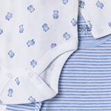 HelloBaby Erkek Bebek 2li Uzun Kol Body Zarf Yaka Uzun Kol Ribana Paça