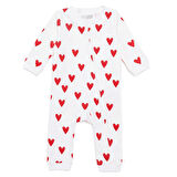 HelloBaby Kız Bebek Patiksiz Tulum Fermuarlı Bisiklet Yaka Uzun Kol Ribanalı Paça