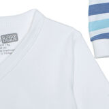 HelloBaby Erkek Bebek Yenidoğan Zıbın-Şapka-Patikli İnterlok V Yaka Uzun Kol Patikli Paça