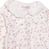 HelloBaby Kız Bebek Uzun Kol Pijama Takımı İnterlok Bebe Yaka Uzun Kol Reçme Paça