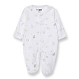 HelloBaby Erkek Bebek Yenidoğan Patikli Tulum İnterlok Bisiklet Yaka Uzun Kol Patikli Paça