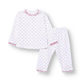 HelloBaby Kız Bebek Uzun Kol Pijama Takımı İnterlok Bisiklet Yaka Uzun Kol Reçme Paça