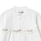 HelloBaby Kız Bebek Yenidoğan Patikli Tulum Çıtçıtlı İnterlok Bisiklet Yaka Uzun Kol