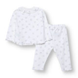 HelloBaby Kız Bebek Uzun Kol Pijama Takımı İnterlok Bisiklet Yaka Uzun Kol Reçme Paça