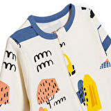 HelloBaby Erkek Bebek Patiksiz Tulum İnterlok Bisiklet Yaka Uzun Kol