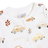 HelloBaby Erkek Bebek Patiksiz Tulum Fermuarlı Bisiklet Yaka Uzun Kol Ribanalı Paça